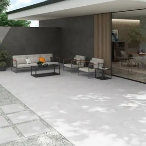 Suelo porcelánico Bellevue efecto piedra white 59.5x59.5x2 cm C3