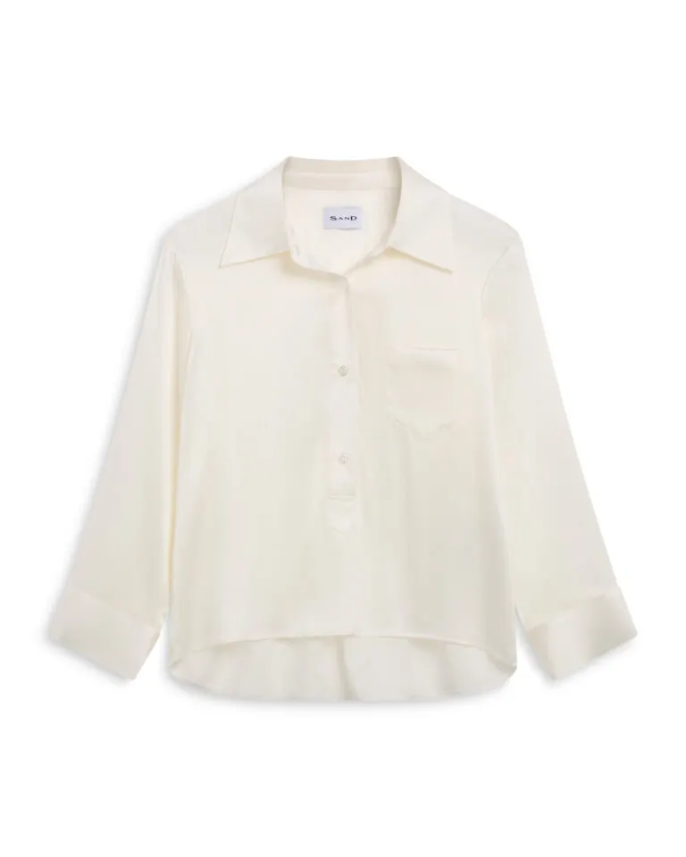 Matt Nepeta Silk Blouse - Hvit