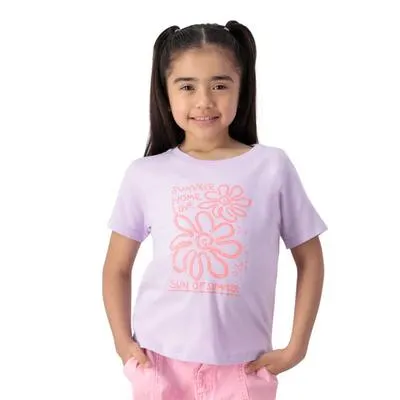 Playera Fantastic Niña Diseño Flores Summer