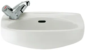 Lavabo suspendido Ares blanco brillante 44x18x31 cm