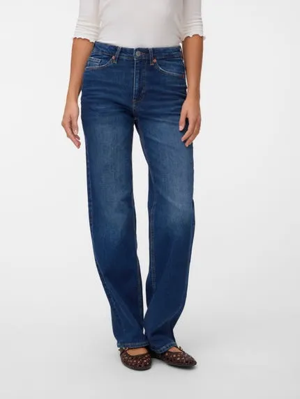 VMTESSA-STRETCH Høyt snitt Wide Leg Fit Jeans