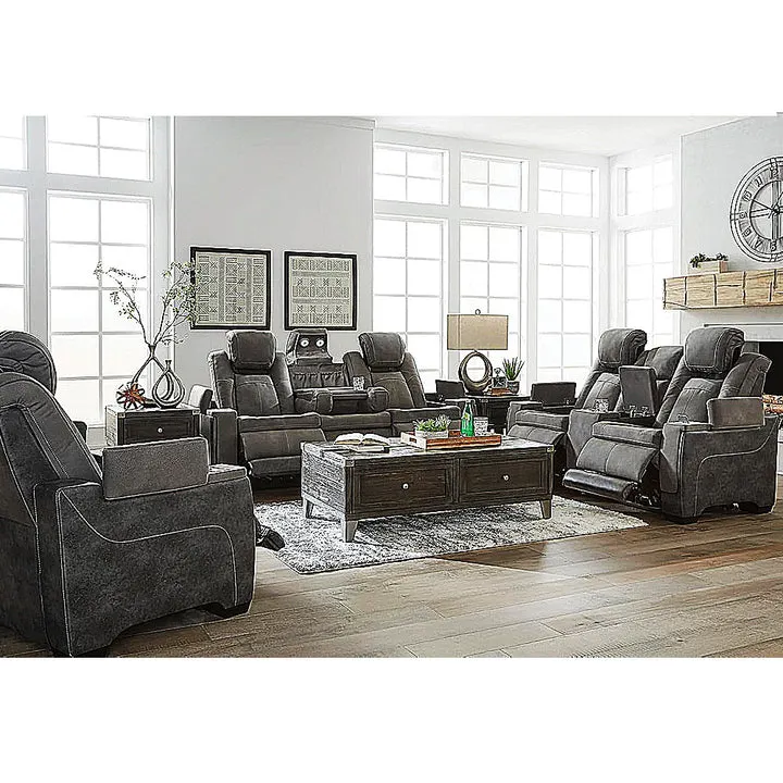 Camille Power Reclining Sofa, Loveseat, and Recliner – Gray