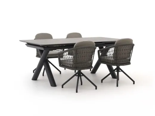 Manifesto Tolmezzo/Citadella 200/260cm dining tuinset 5-delig draaibaar uitschuifbaar