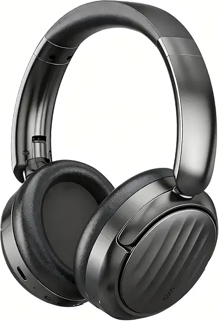 Bluetooth Headphones, Hybrid Active Noise Cancelling Over Ear Headphones | 35H Playtime, HiFi Stereo Foldable wireless Headphones with Foam Ear Cups for Sports, Office, Travel