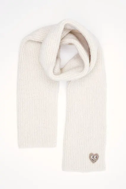 Kids sjaal lurex met hartje