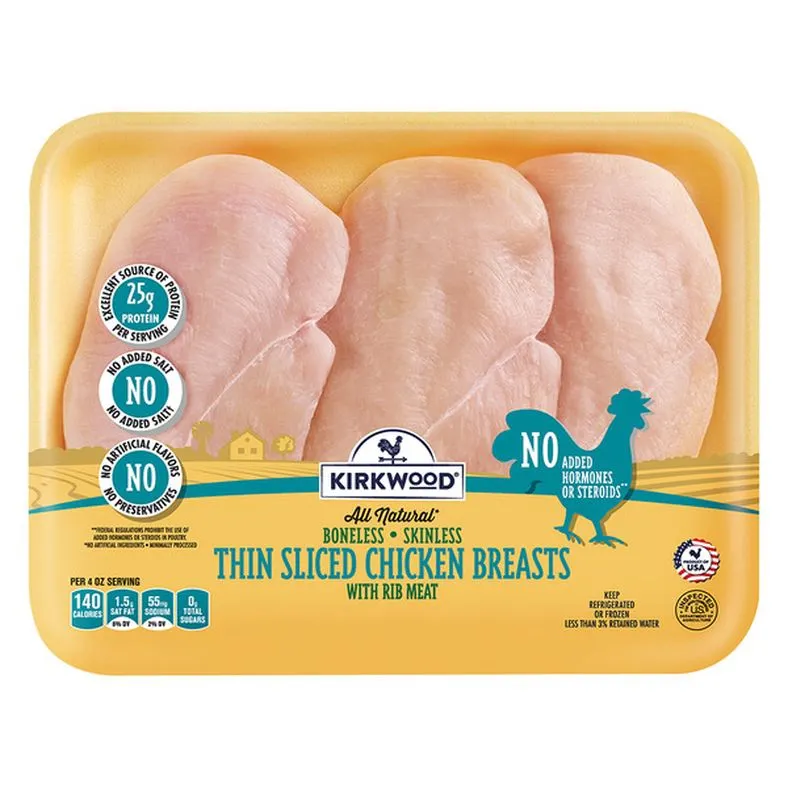 Kirkwood Fresh Thin Sliced Chicken Breasts