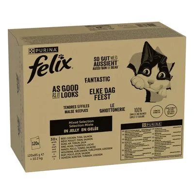 Jumbopack Felix Tendres Effilés 120 x 80 /85 g + Felix Sauce Time 24 x 40 g offerts !