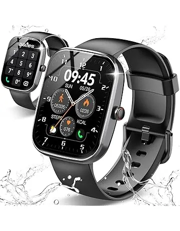 Csasan Smart Watch for Men Women(Answer/Make Call), 1.91" HD Screen Smartwatch Heart Rate/Sleep/Steps Monitor, 100+ Sports Fitness Watch, IP68 Waterproof Activity Trackers for Android iOS Black