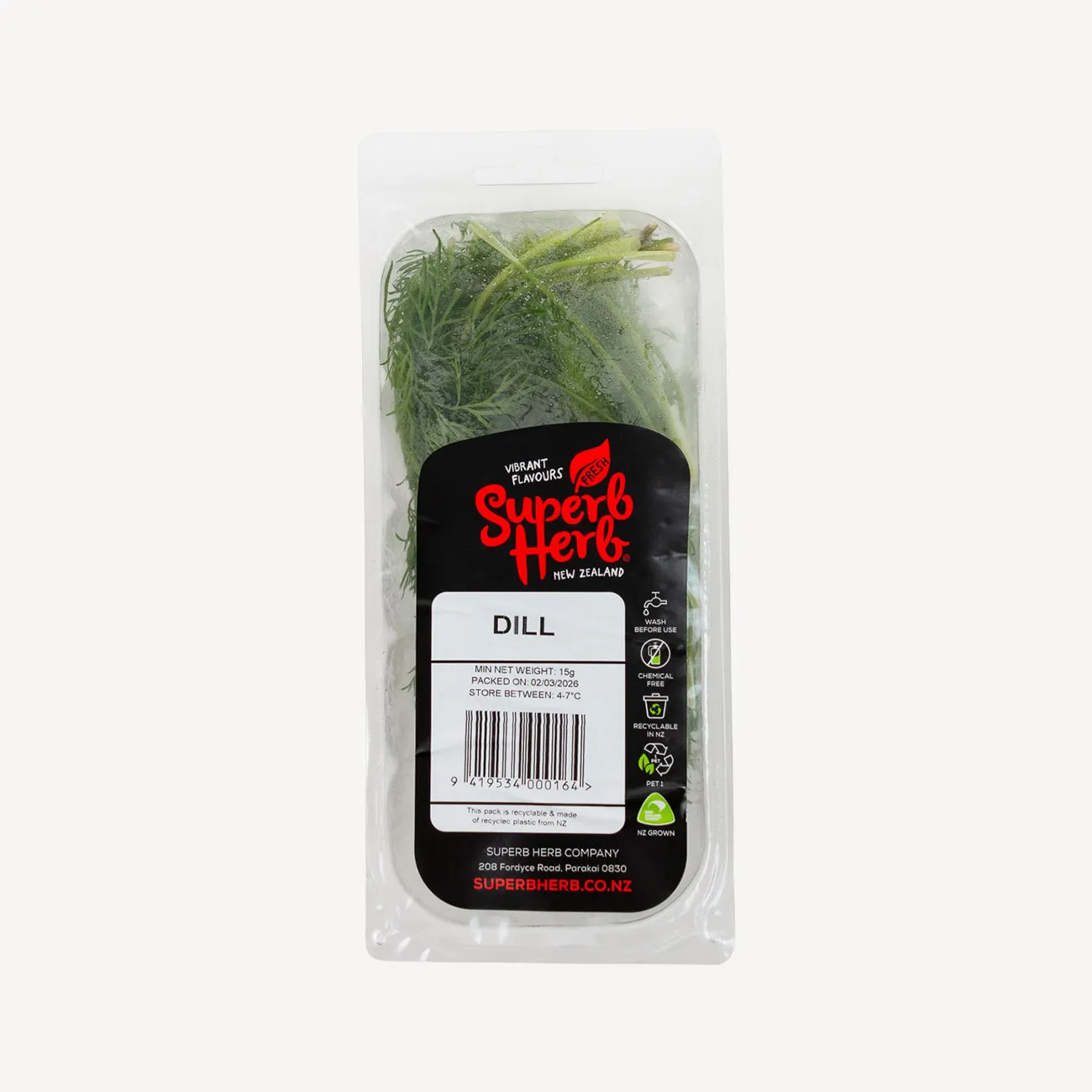 superb herbs dill prepack 15g