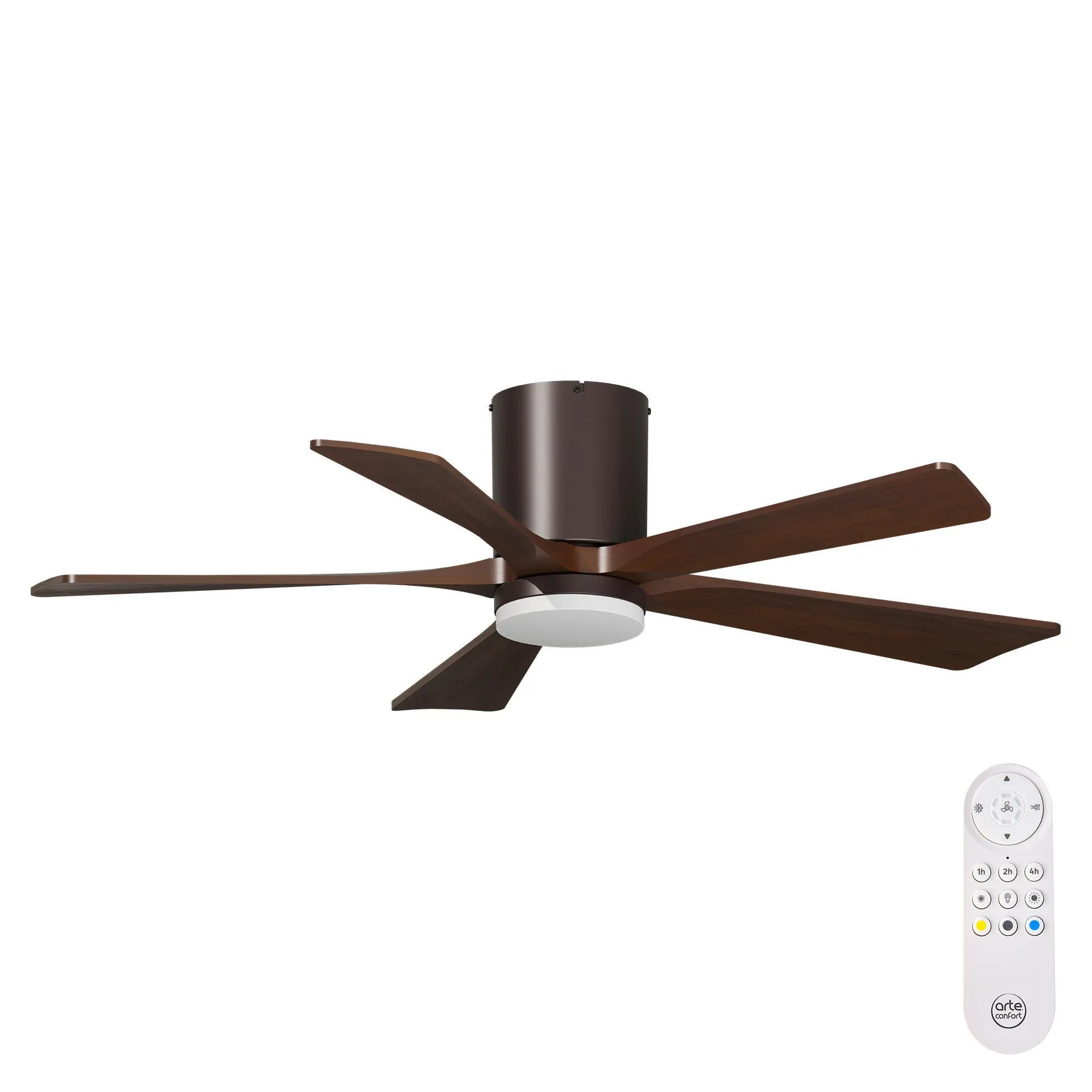Ventilador de techo con luz DC Atenea madera 107 cm