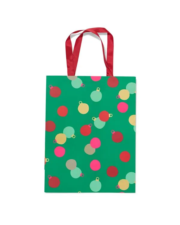 cadeautas 12x32x25cm kerstballen