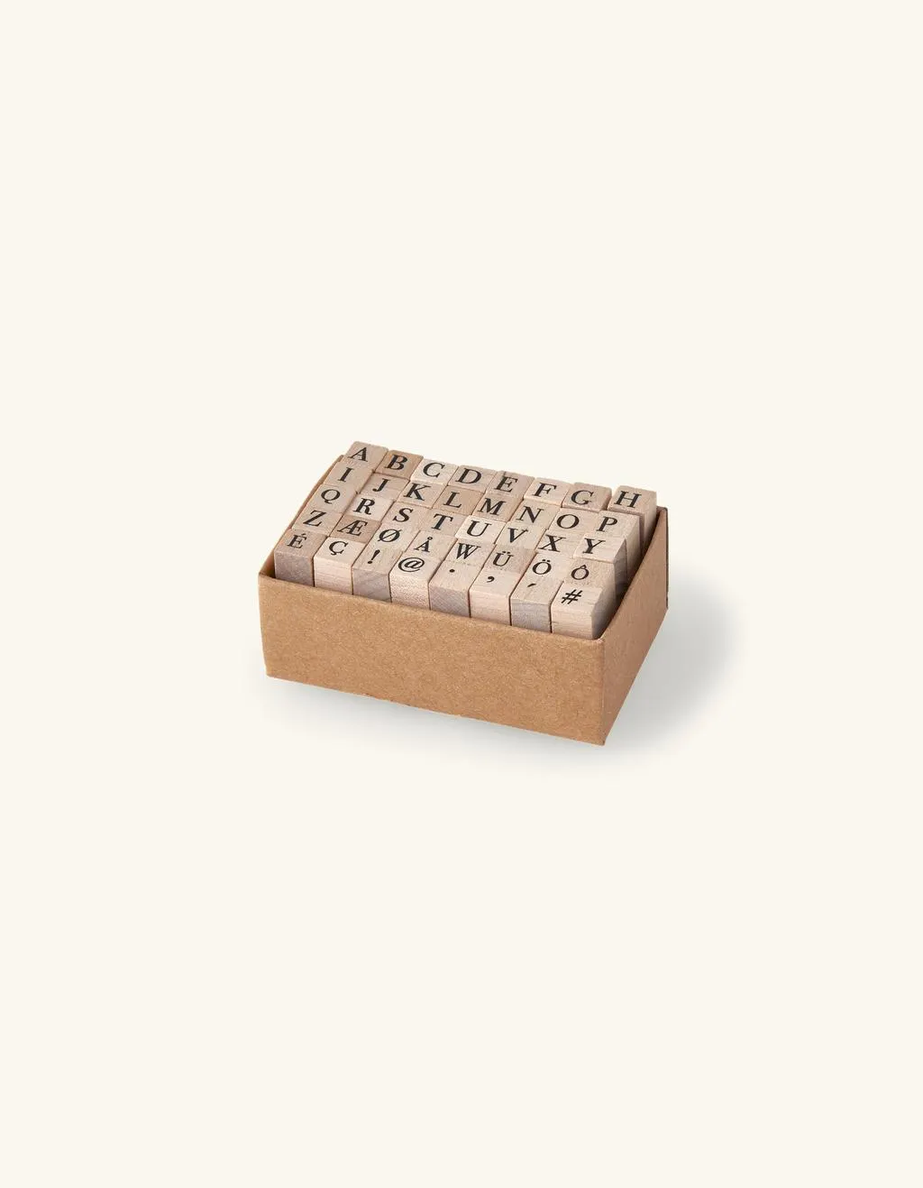 Alphabet-Stempel aus Holz