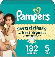 Pampers Swaddlers Diapers, Size 5 (20-3…