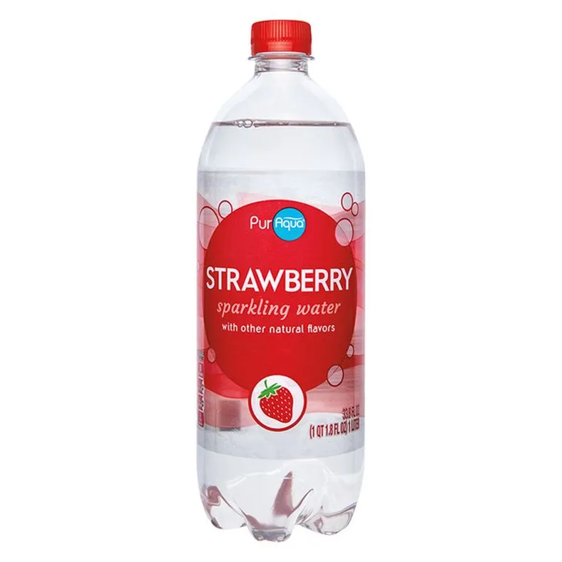 Puraqua Strawberry Sparkling Flavored Water