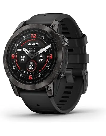 Garmin epix Pro (Gen 2) Sapphire Edition, 47mm, High Performance Smartwatch, Advanced Training Technology, Built-in Flashlight, Black