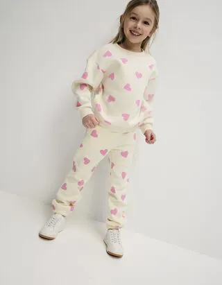 Pantaloni da jogging - Motivo allover - Beige