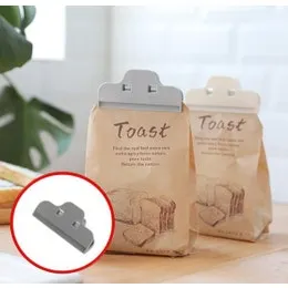 Grey Food Sealed Bag Sealing Bag Clip Portable Storage Sealer Clamp