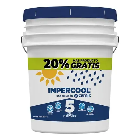 Impermeabilizante Fibratado - 5 Años de 22.7 litros - Terracota