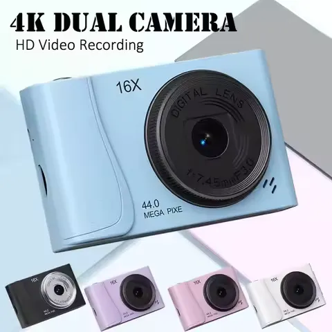 4K Digital Camera 16x Zoom Camcorder 24 Million Pixels Compact Cameras Auto Focus for Kids Adult Beginners Photograph