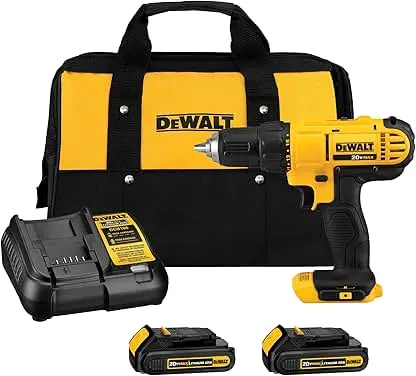 DEWALT 20V Max Cordless Drill Driver Set, 2 Speed, Hig…