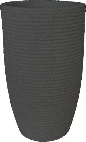 Vaso Bali in polietilene antracite H 70 x ø 41 cm