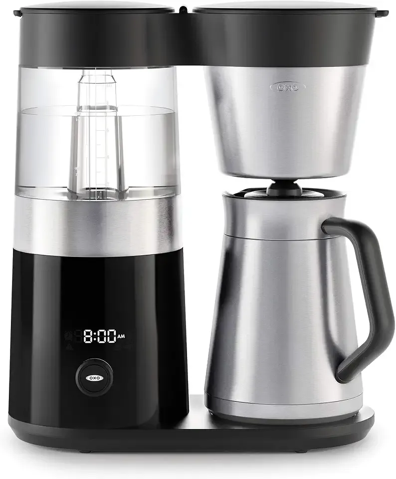 Brew 9-Cup Drip Coffee Maker – Programmable Machine, Stainless Steel | Stainless Steel, Single Serve Or Full Carafe Option, SCA Certified Home Brewer, Temperature Controlled, Rainmaker Shower Head