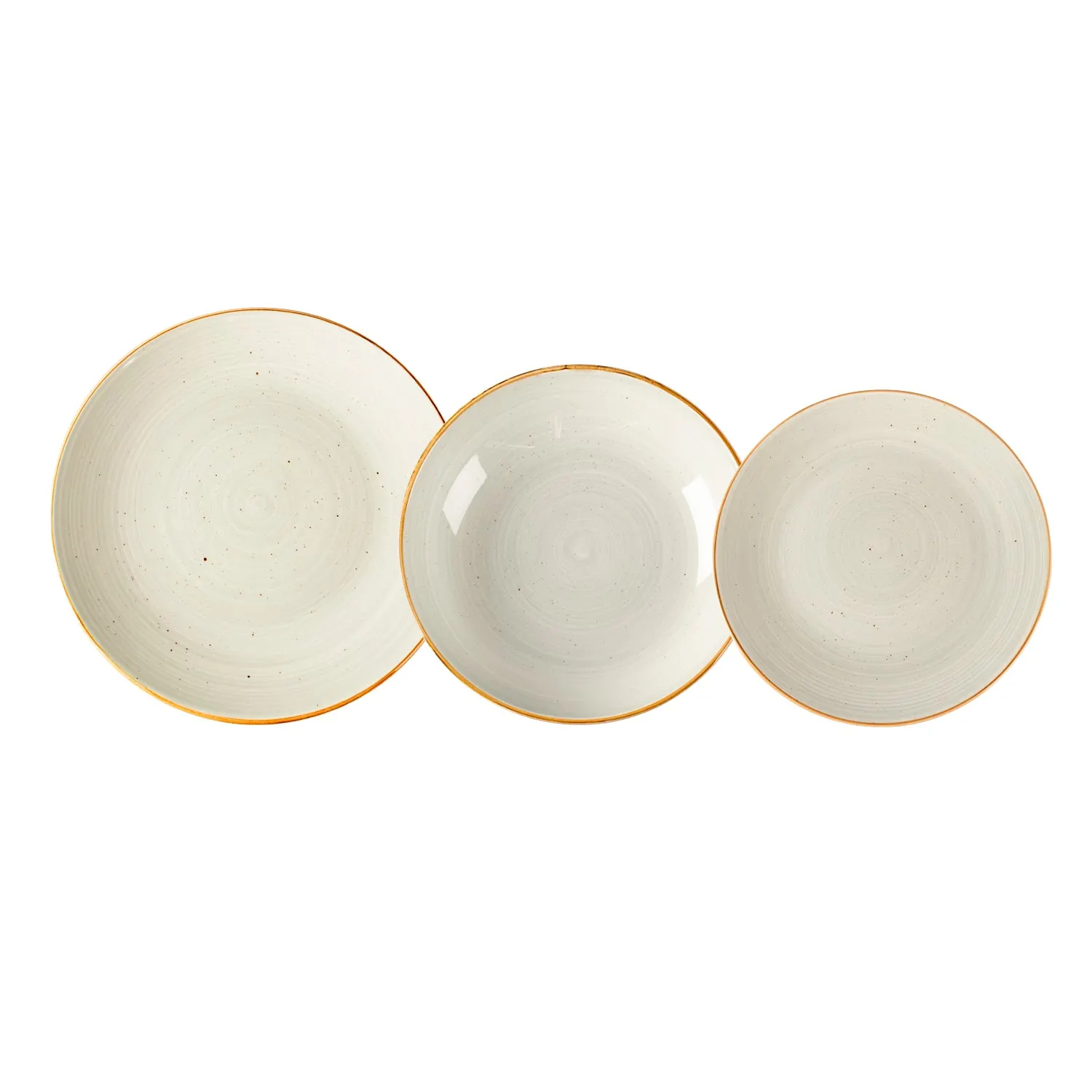 Servizio di piatti in stoneware Alamos Beige 18 pezzi