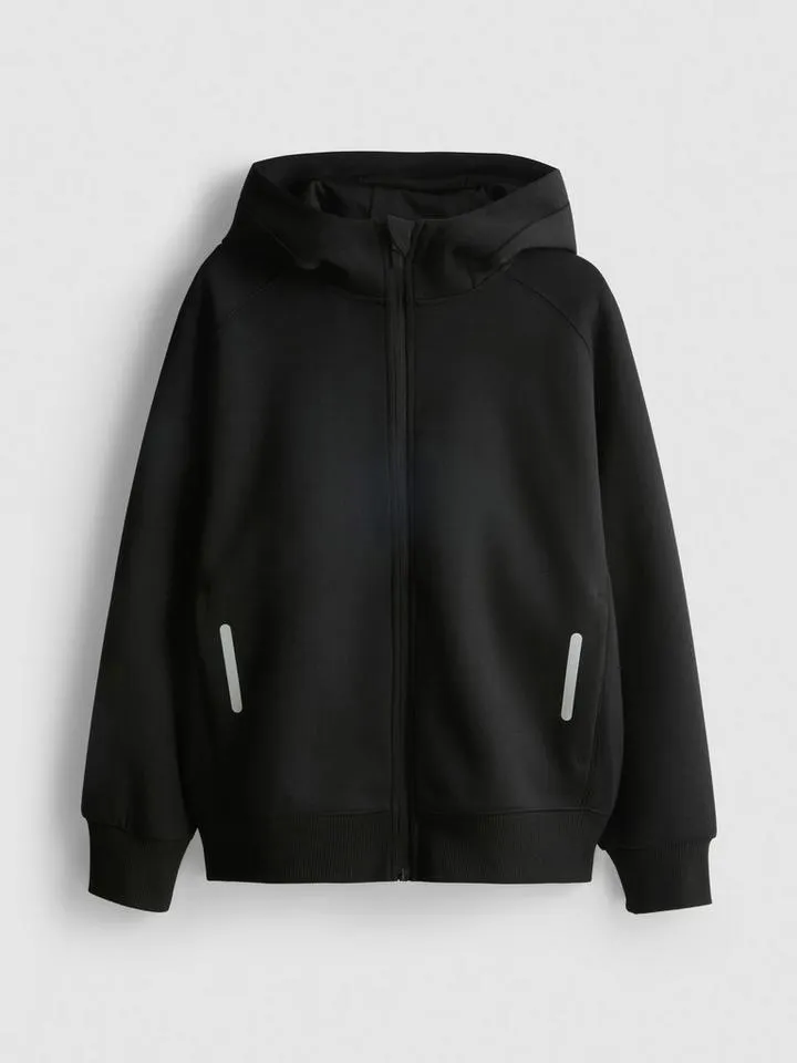 7–15 ans | Sweat à capuche de sport zippé contrecollé