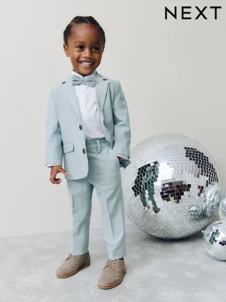 Blue Blazer Shirt Trousers and Bow Tie Set (3mths-9yrs)