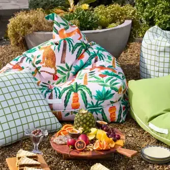Twill & Co Tigerlily Leopard Bean Bag Multi 200L