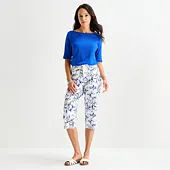 St. John's Bay Womens Mid Rise Capri Pant