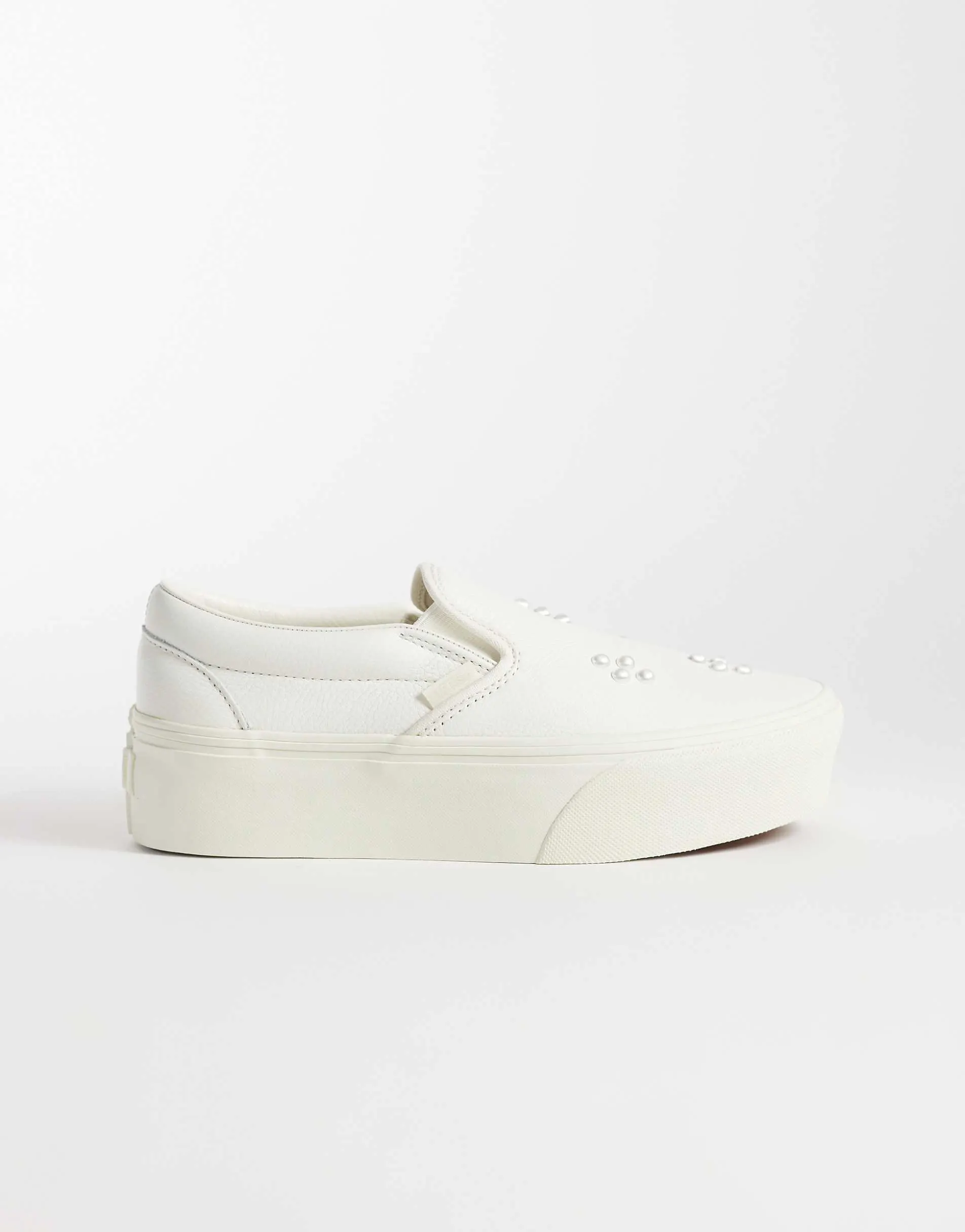 Vans Classic Stackform studded slip-on in off white
