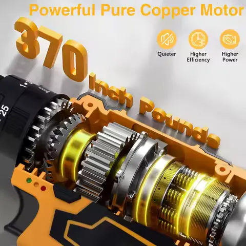 20V Cordless Drill Set 25+3 Torque 50Nm Electric Impact Drill 29 Pcs Electric Screwdriver Set for Home and Garden DIY Project