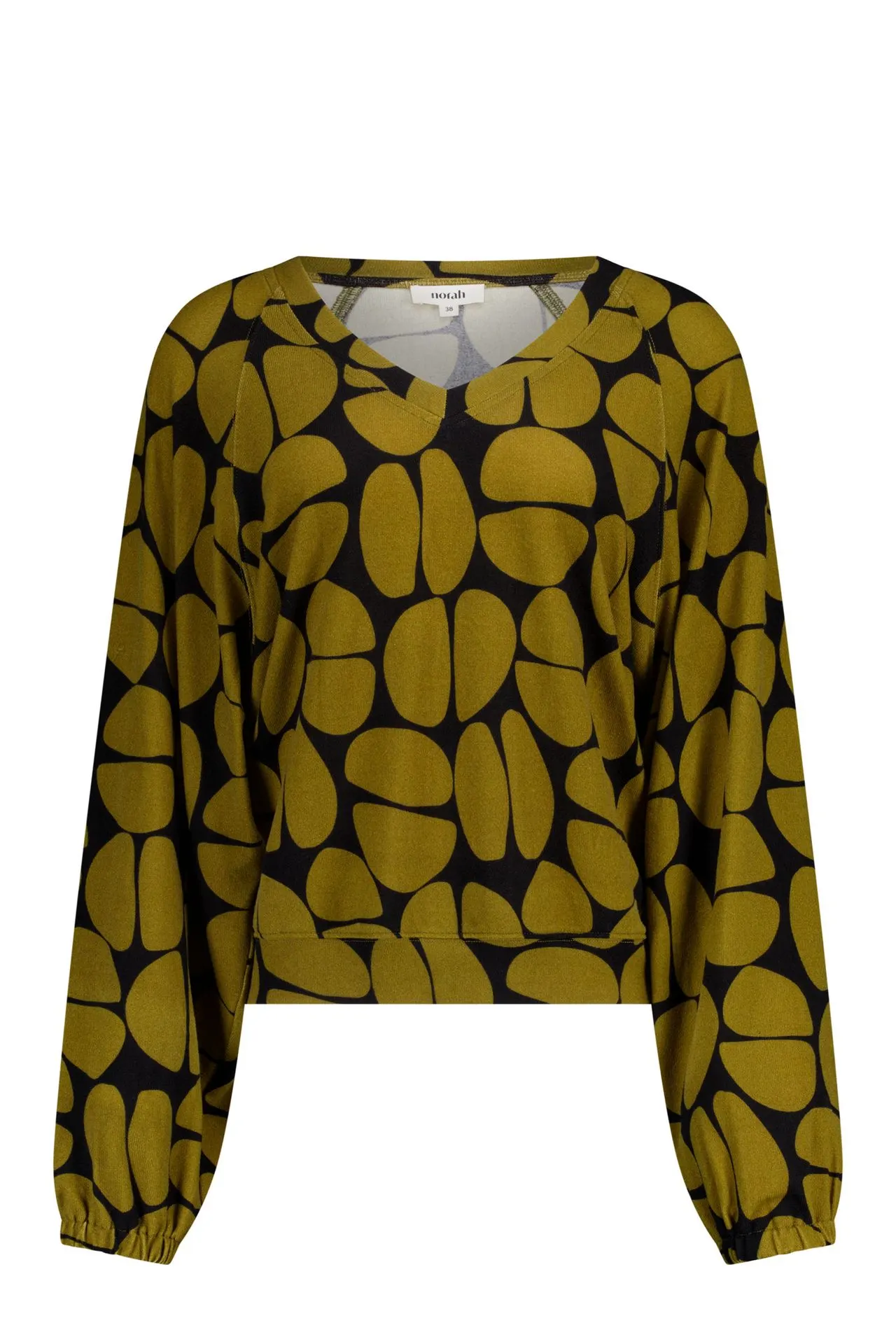 Zwart/groen shirt met grafische print