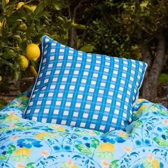 Twill & Co Maritime Check Cushion