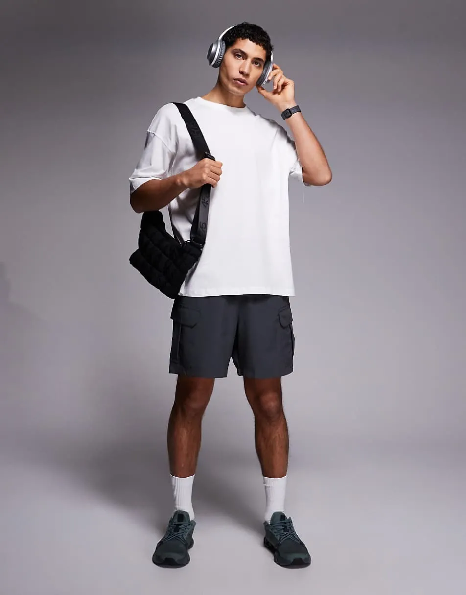 4505 Icon oversized cotton quick dry training t-shirt in white