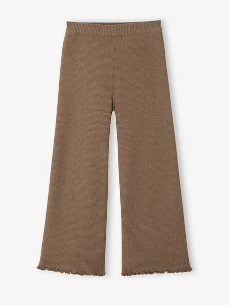 Legging large fille - taupe