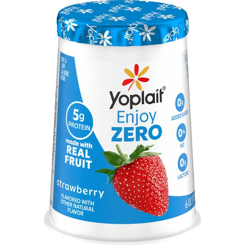 Yoplait Enjoy ZERO Strawberry Fat Free Yogurt Cup