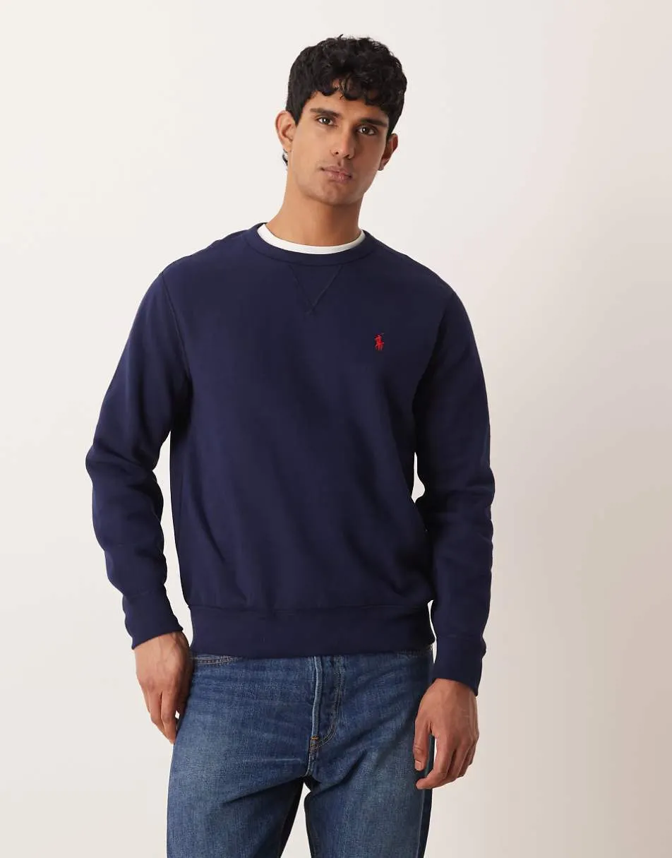 Polo Ralph Lauren icon logo crew neck sweatshirt in cruise navy