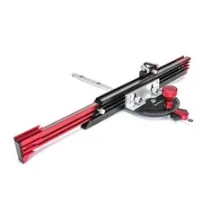 ENJOYWOOD Precision Table Saw Miter Gauge with 890mm Extendable Fence, 27 Angle Stops, and Micro-Adjustable Flip Stop for Accurate Woodworking Cuts