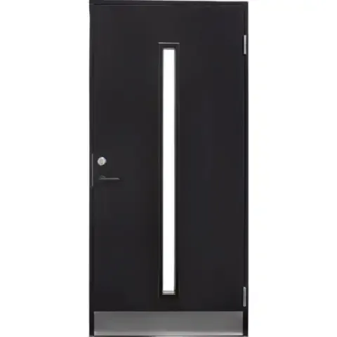 Ytterdør funkis glass 9x21v svart ncs s9000-n lås 565 syl 1275