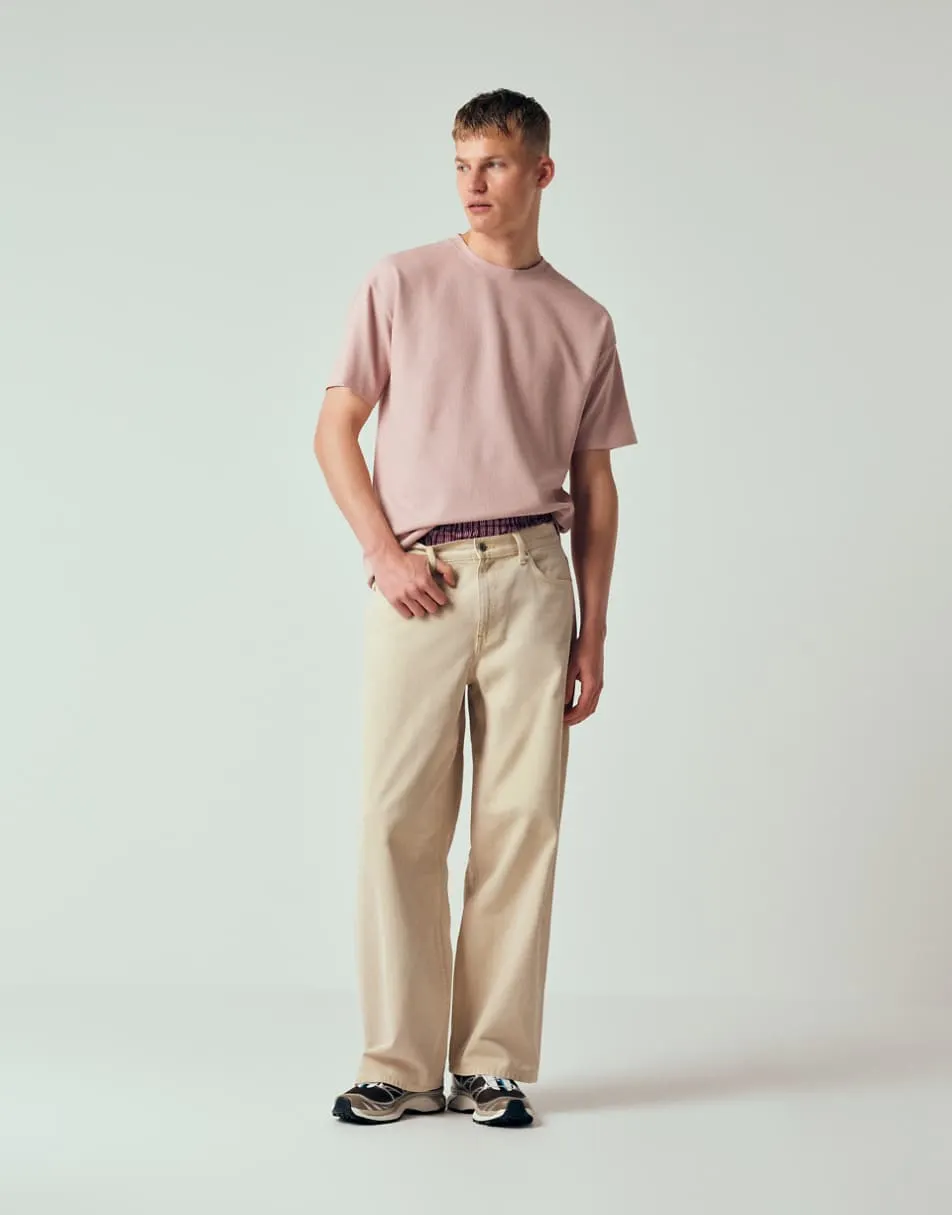 ASOS DESIGN baggy jeans in ecru
