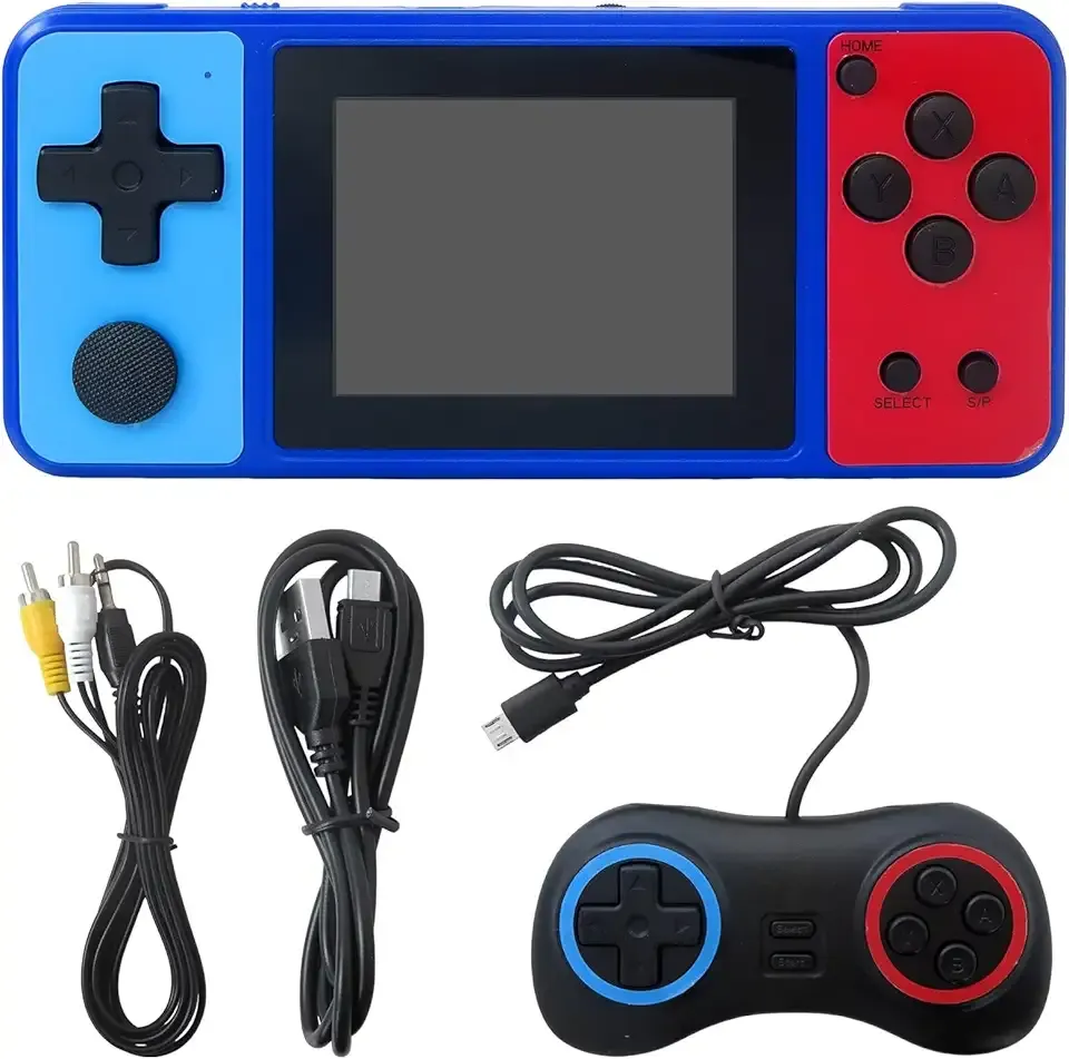 New 380-in-1 Handheld Video Games - 3.0" IPS Screen, Rechargeable Battery, Electronic Travel Console