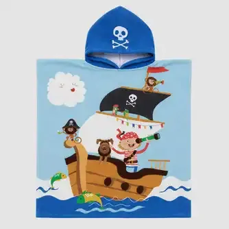 Tudo Home Kids Captain Cutie Hooded Beach Towel
