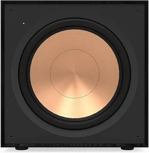 Klipsch Reference Front-Firing Subwoofer with revamped Spun-Copper thermoformed crystalline Polymer woofers