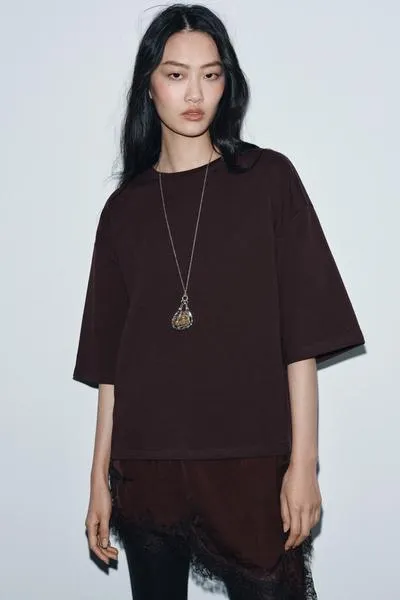 LACE COMBINED T-SHIRT