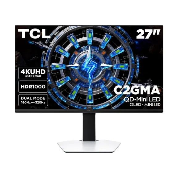 Deal, TCL 27 C2GMA Series QD-Mini LED 4K UHD Hdr Gaming Monitor - Halo Control, Dual Mode, LD1196 Dimming, HDR1000, 1ms, Amd Freesync Premium Now $299.00 Was $899.99