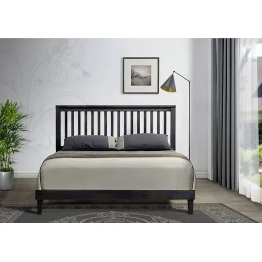 Mission Modern Queen Size Platform Bed by MGS - Gray