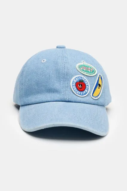 Kids pet jeans met fruitstickers