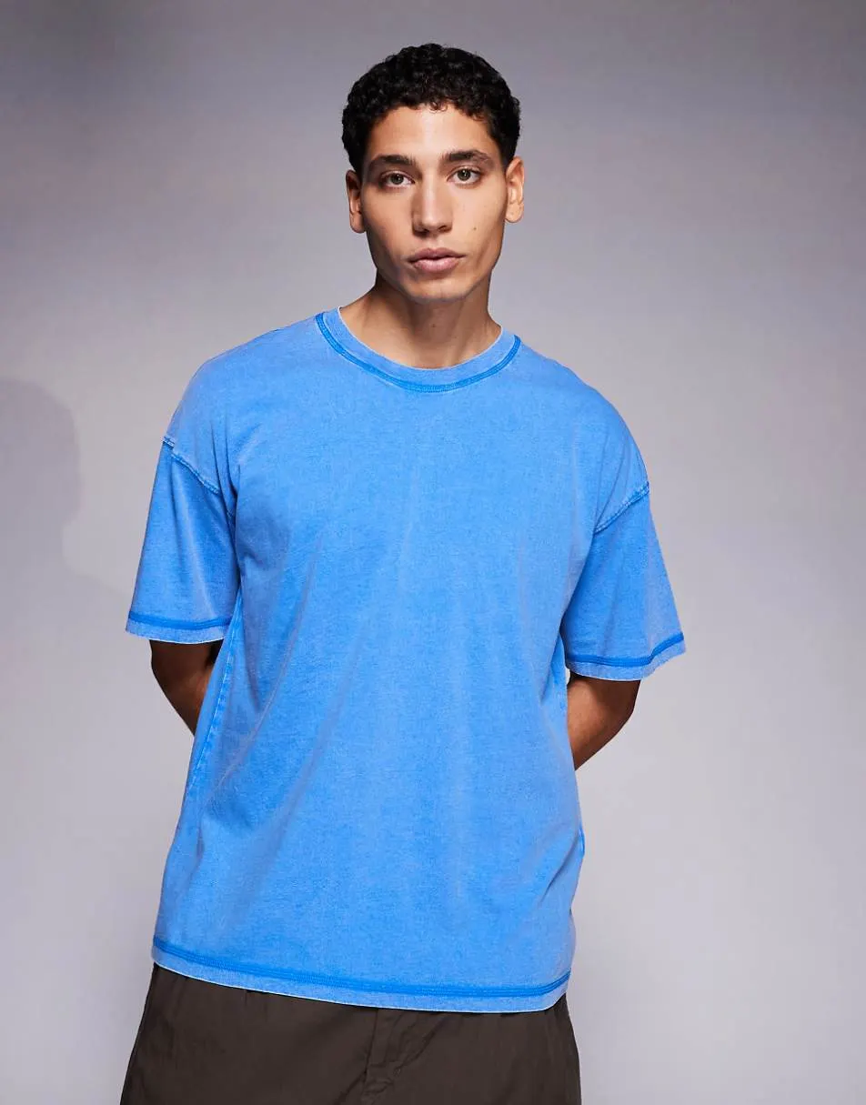 ADPT oversized t-shirt in washed blue